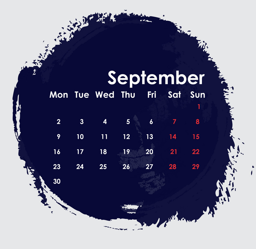 september 2019 calendar png