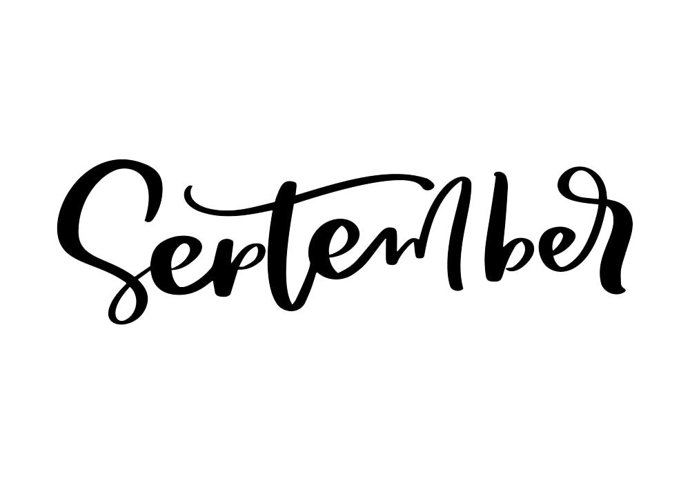 september ink lettering transparent
