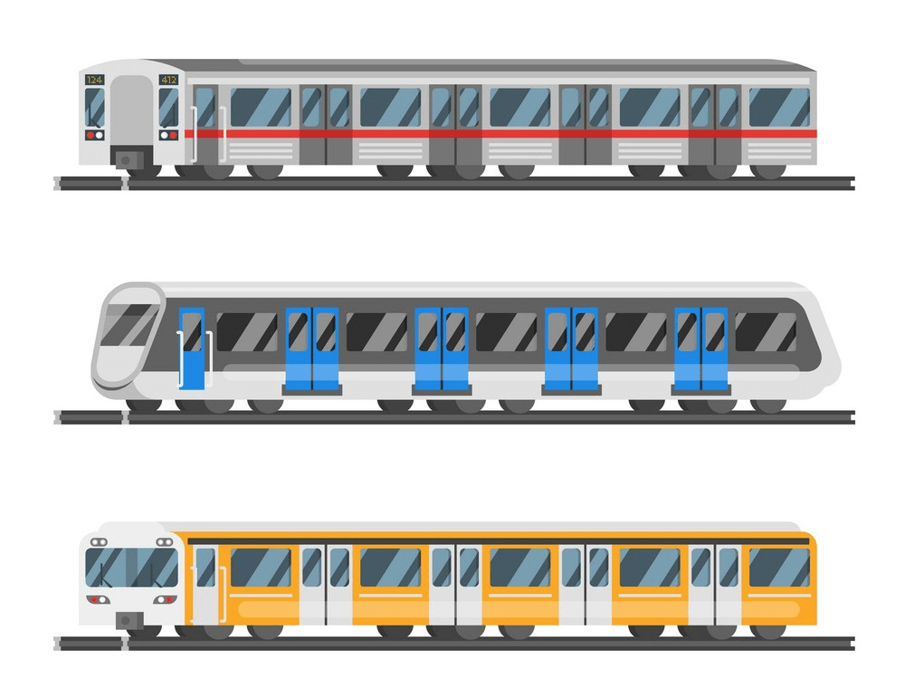 set of metro trains png