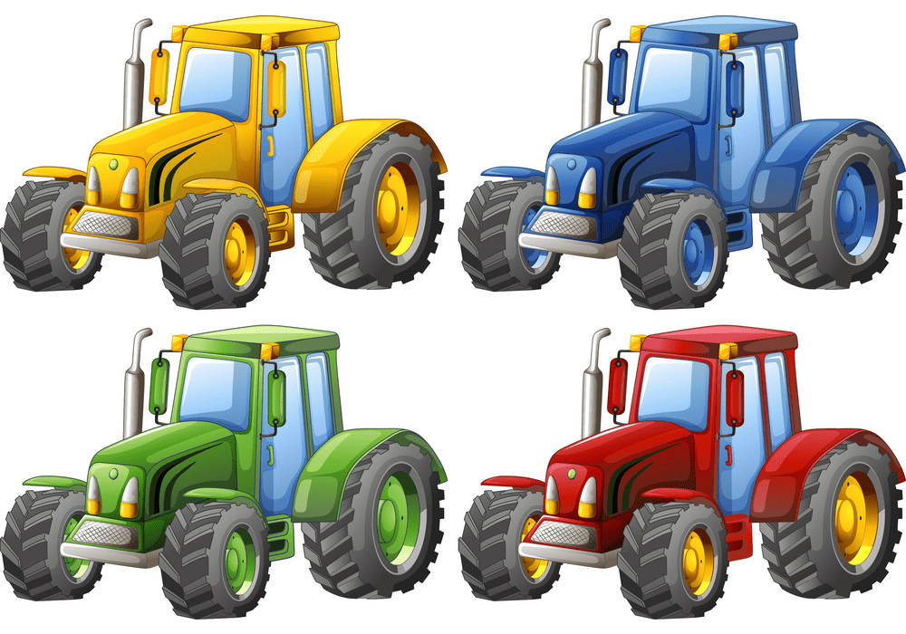 set of tractors png