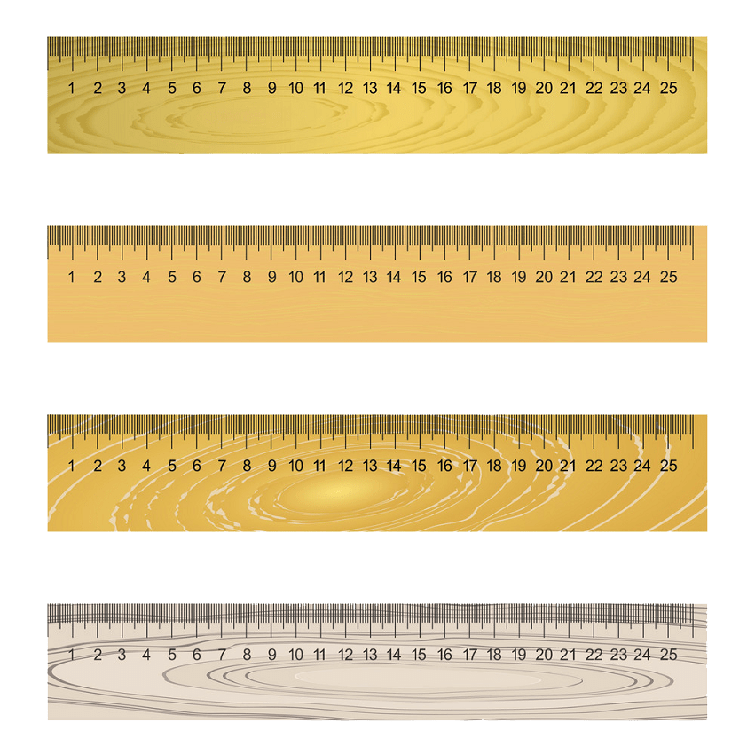 set of wooden rulers png transparent