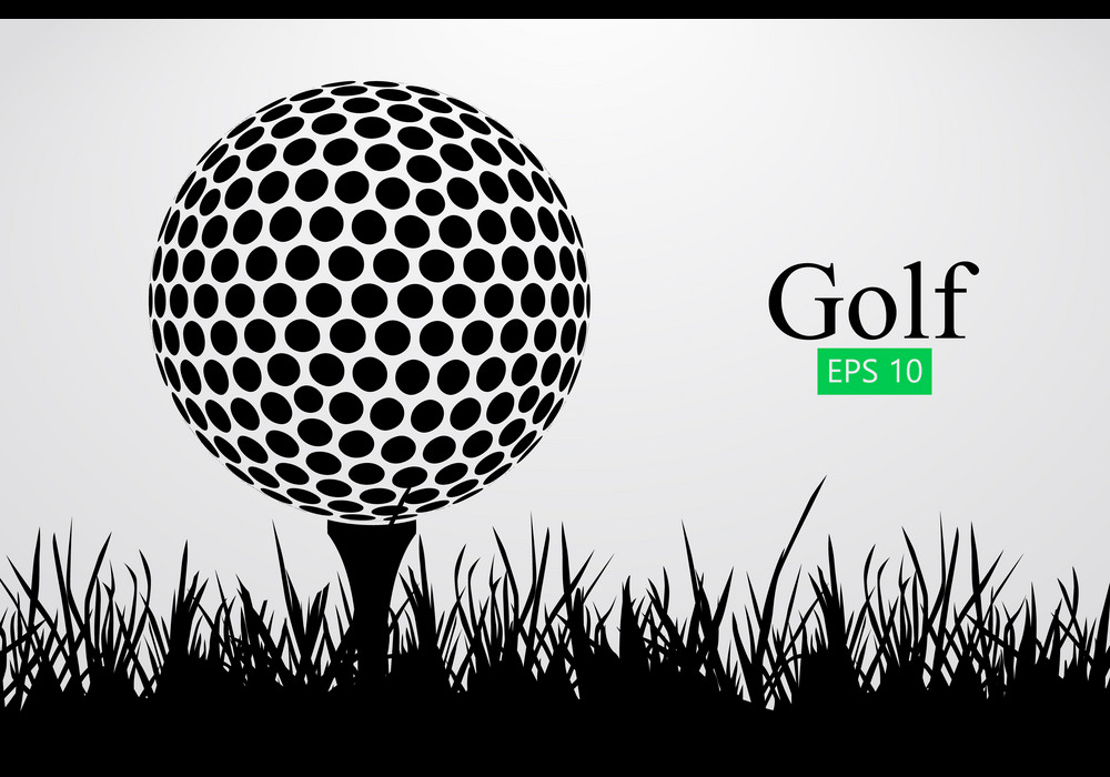 silhouette of a golf ball png