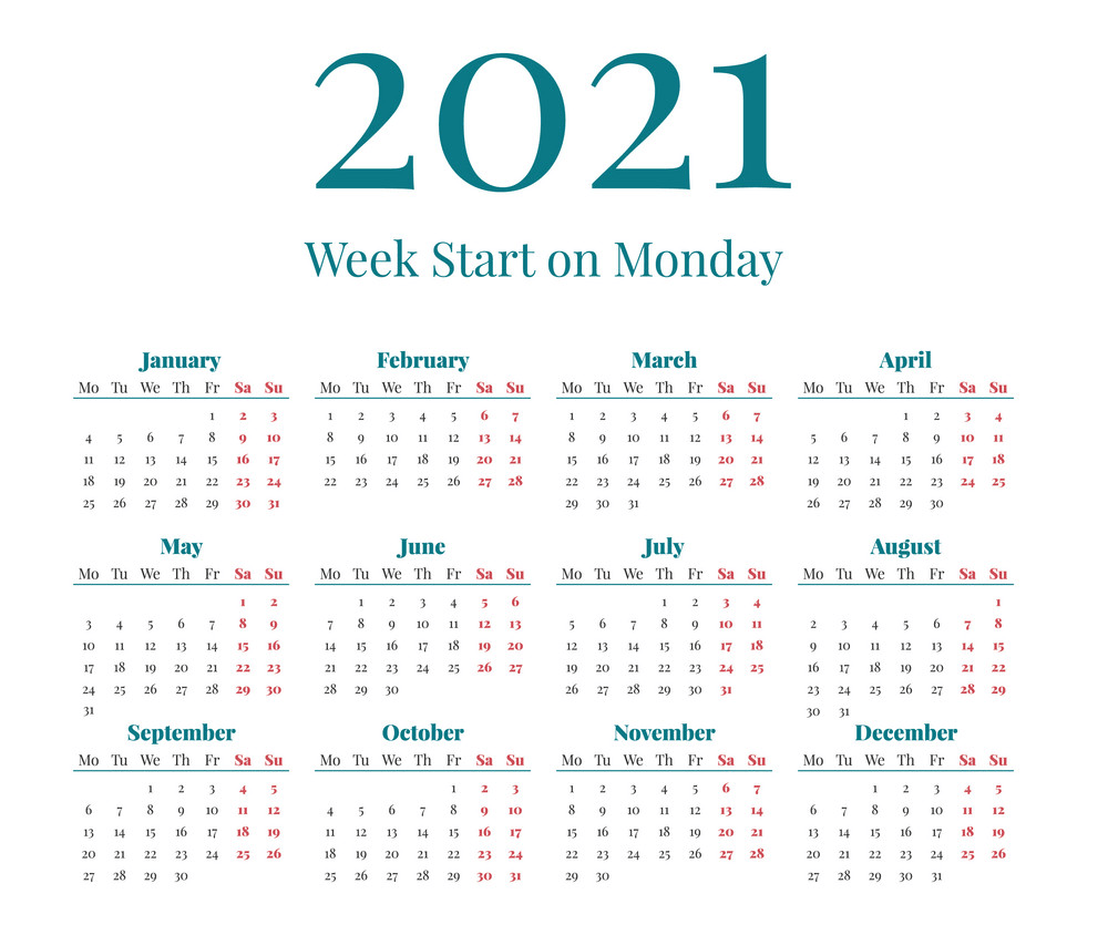 simple 2021 year calendar png