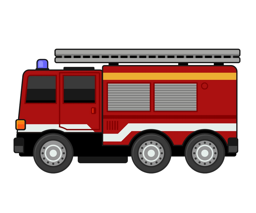 simple fire truck png transparent