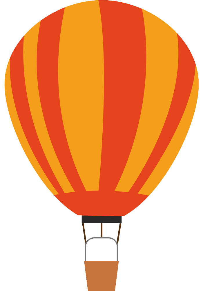 simple hot air balloon png transparent