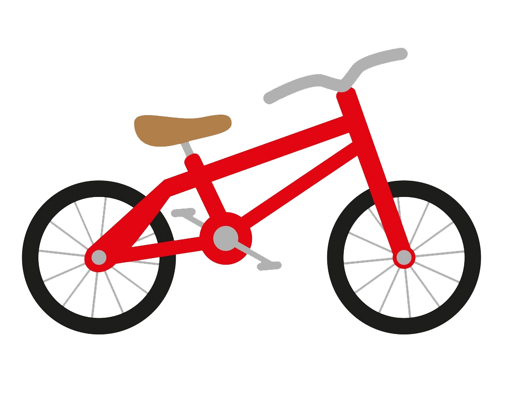 simple red bike png transparent