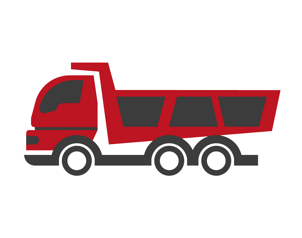 simple red dump truck icon png transparent