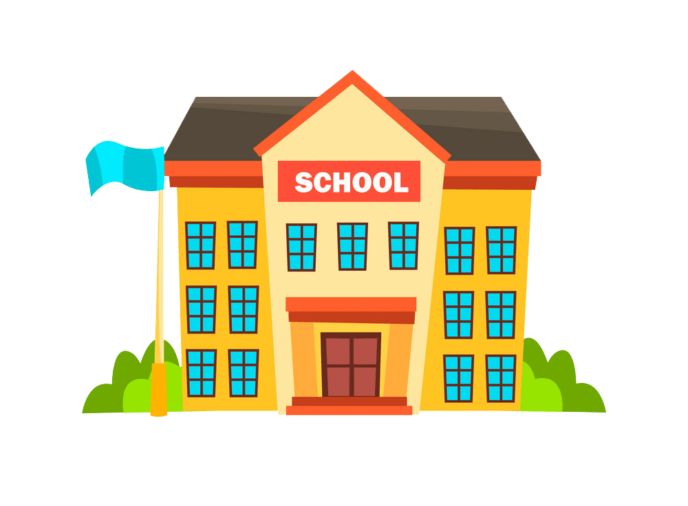 simple school building png trasnparent