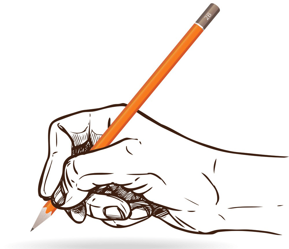sketch hand holding pencil png
