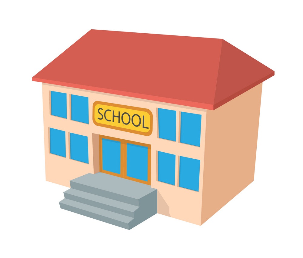 small school building icon