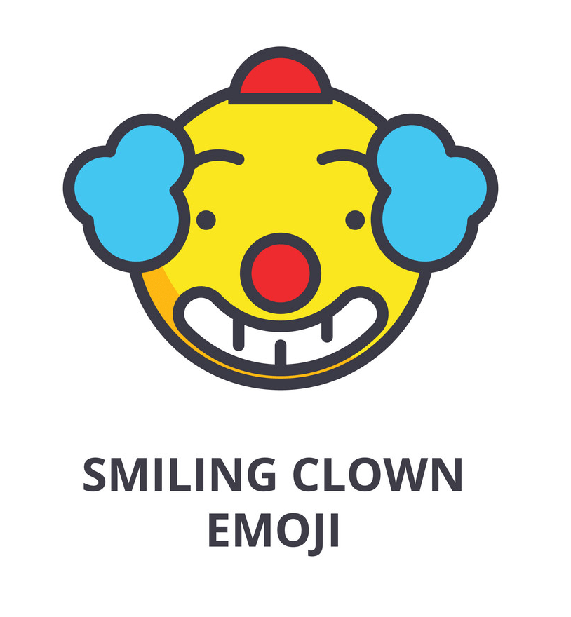 smiling clown emoji icon png