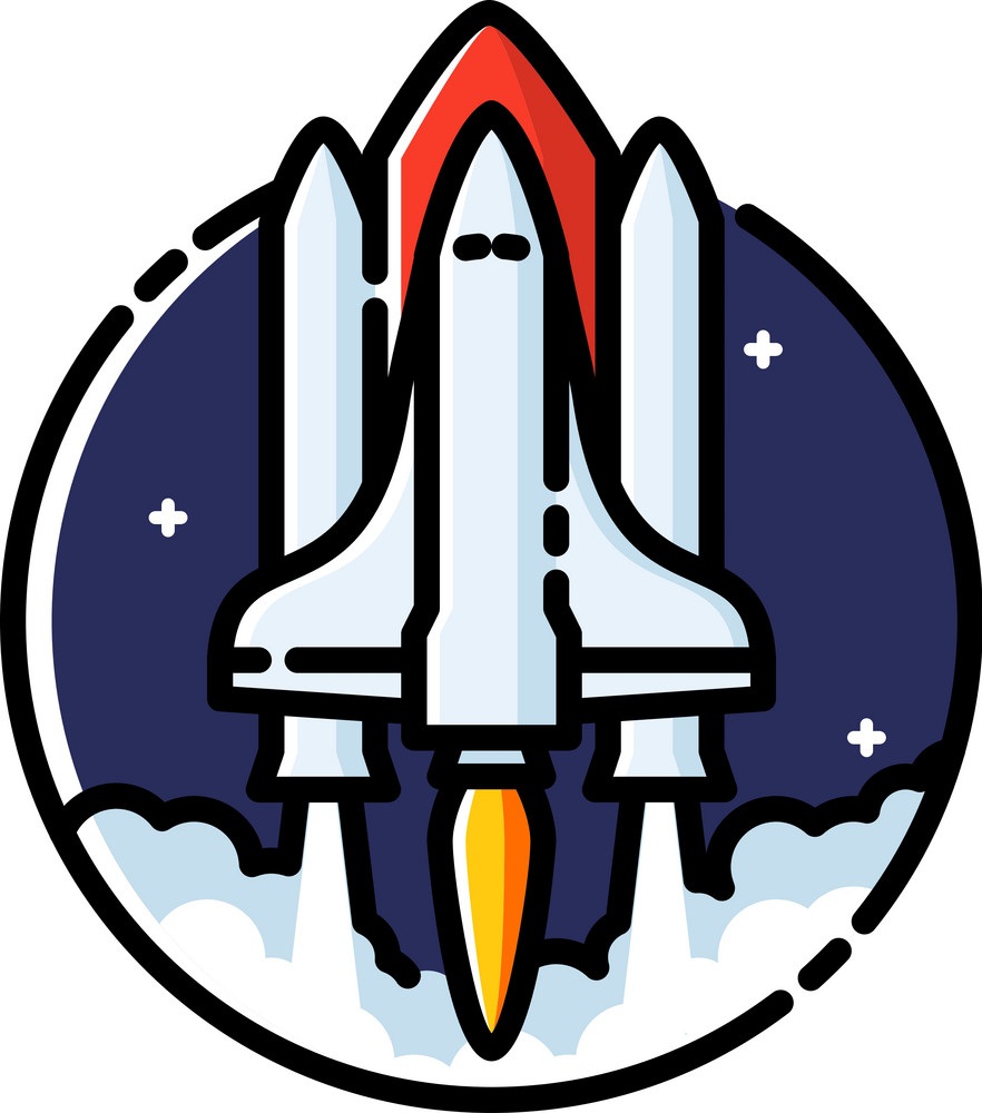 space shuttle launch icon