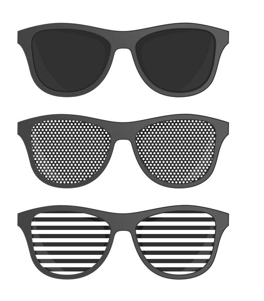 striped perforation sunglasses