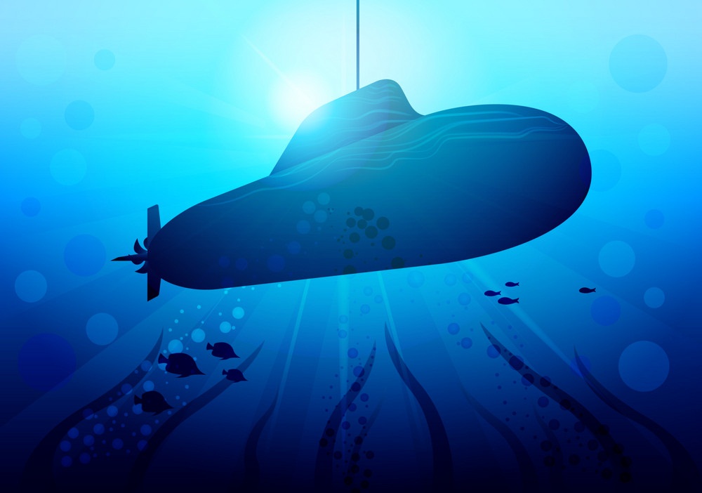 submarine under the ocean