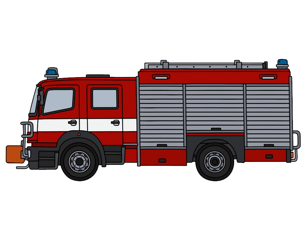 the red fire truck png transparent