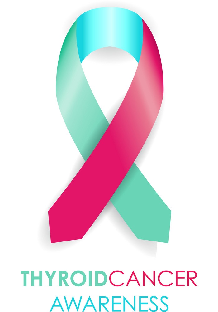 thyroid cancer awareness ribbon