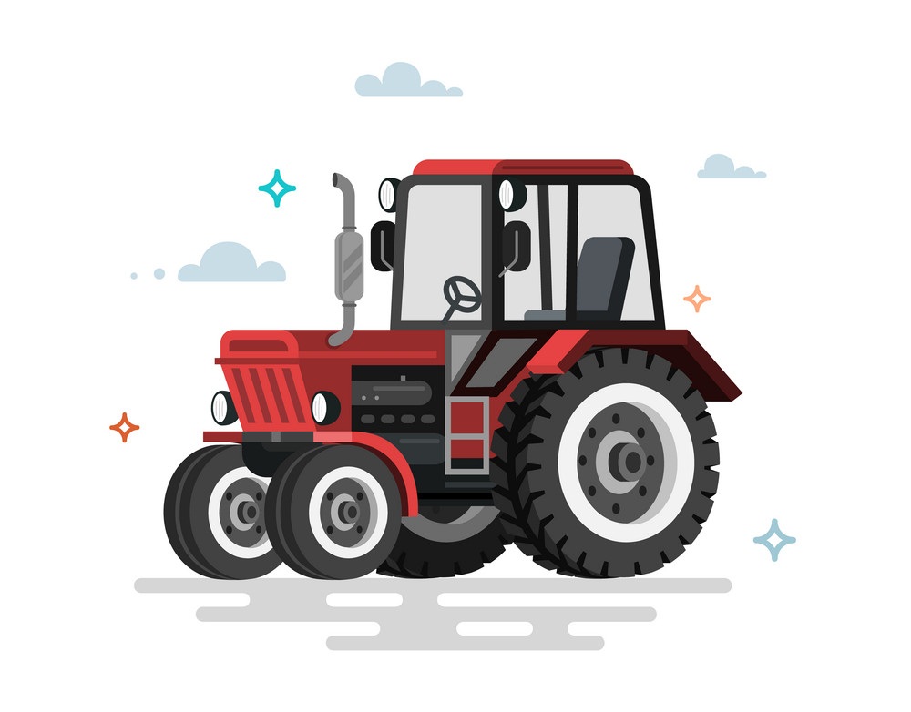 tractor flat icon