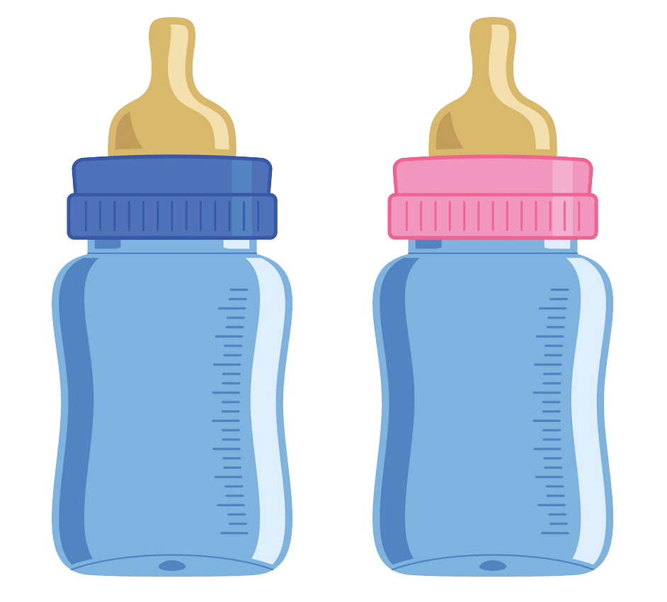 two baby bottles png transparent