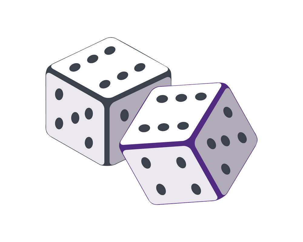 two dice transparent