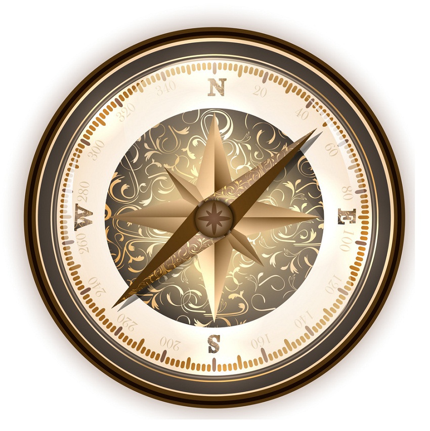vintage antique compass