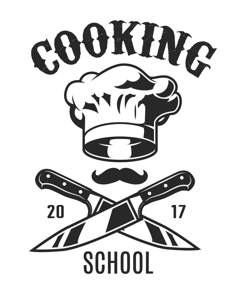 vintage cooking logo with chef hat
