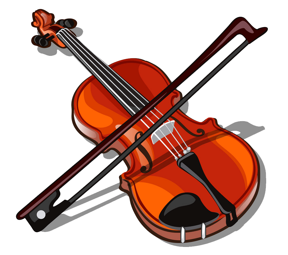 violin and bow isolated png transparent