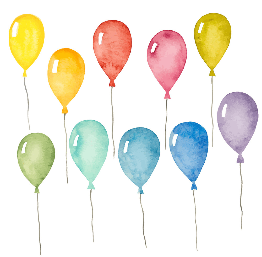 watercolor balloons png