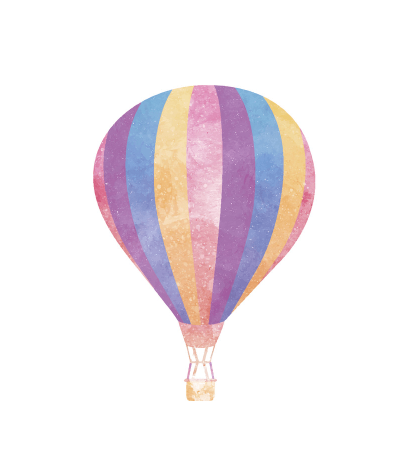 watercolor hot air balloon png