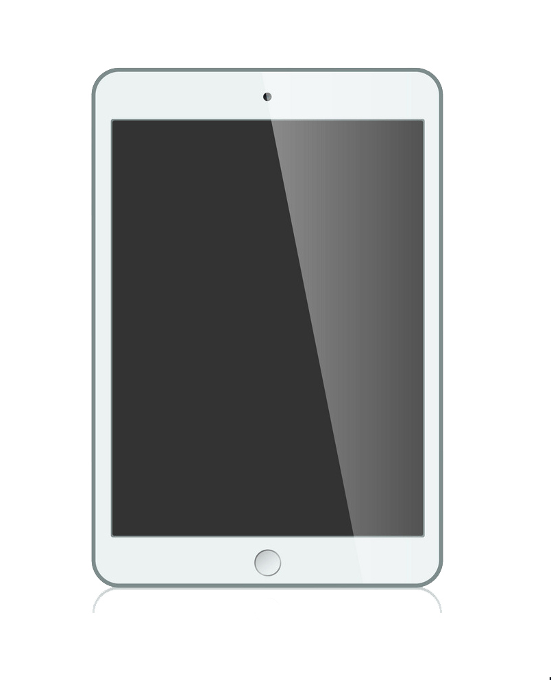 white ipad mini png transparent