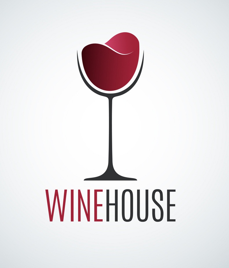 wine glass holiday logo