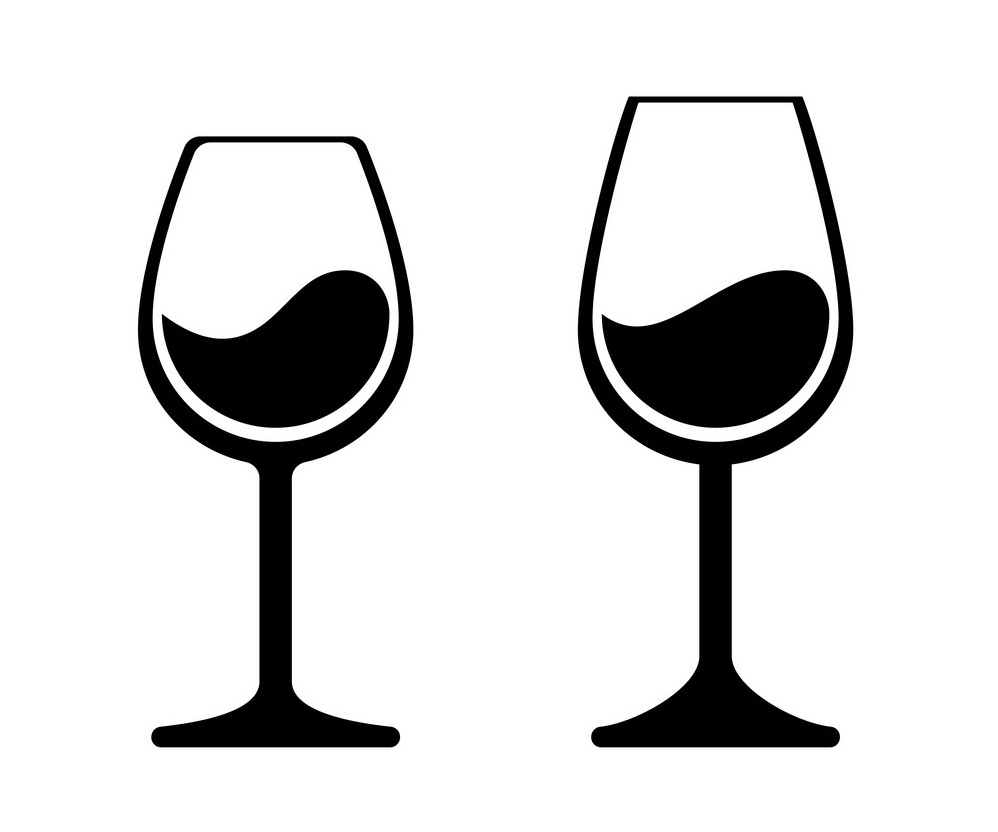 wine glasses icons