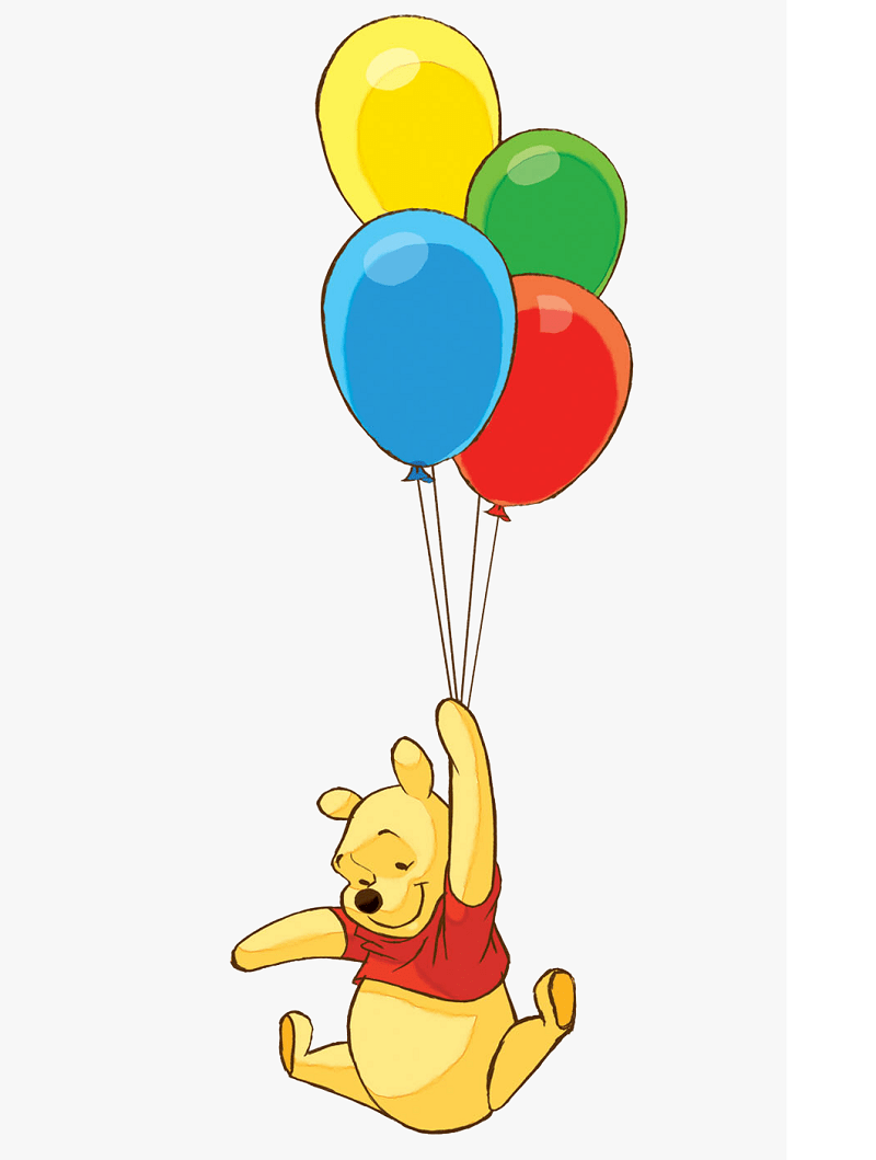 winnie the pooh and balloons png