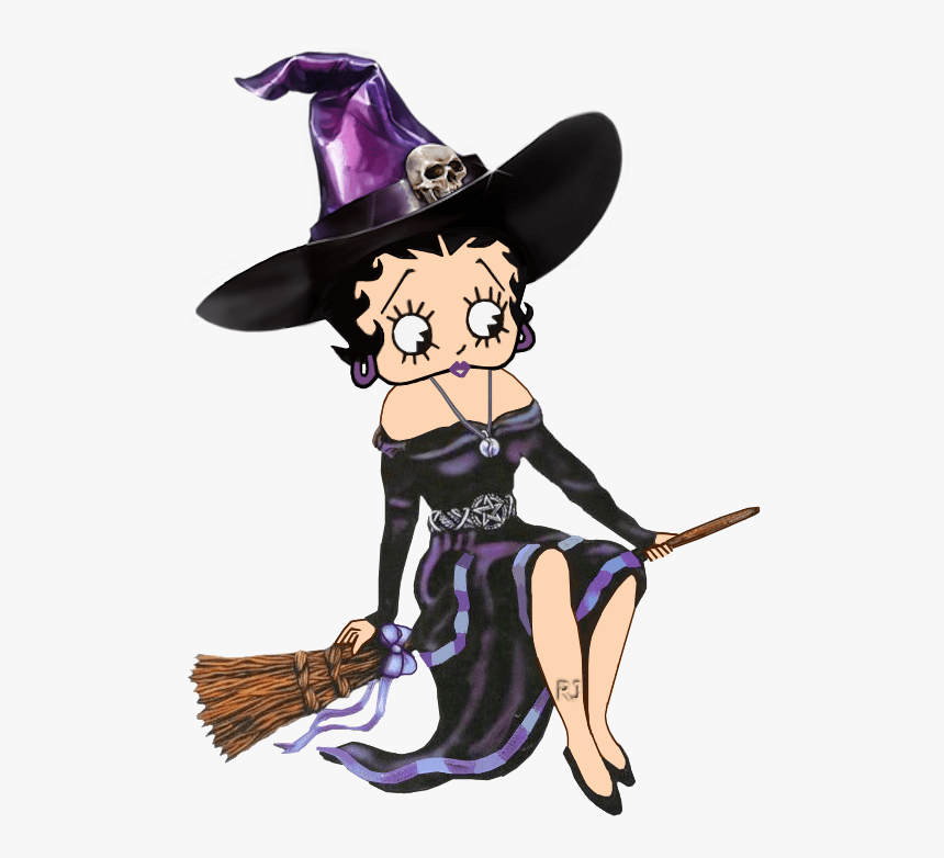 witch betty boop on broom png
