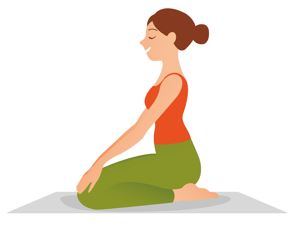 woman practicing yoga png transparent