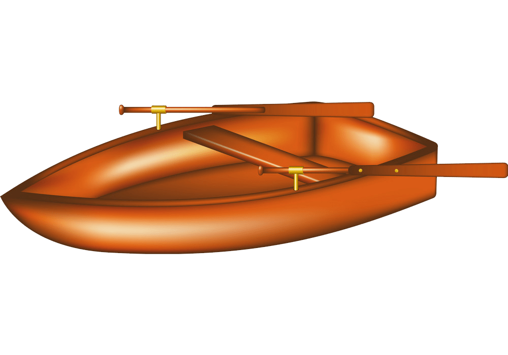 wooden rowing boat png transparent