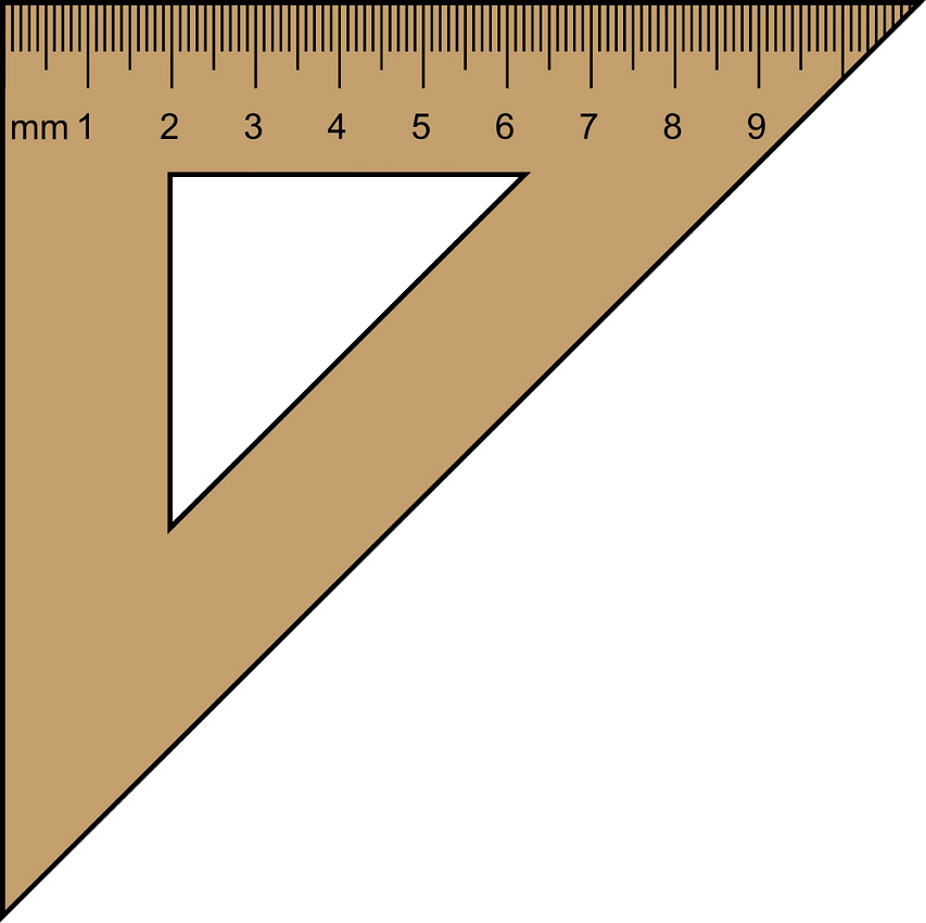 wooden square triangle ruler png transparent