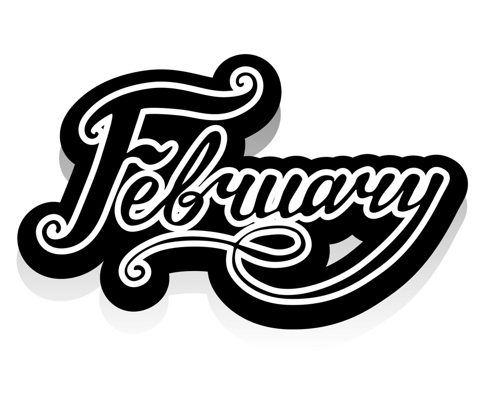 word february lettering png