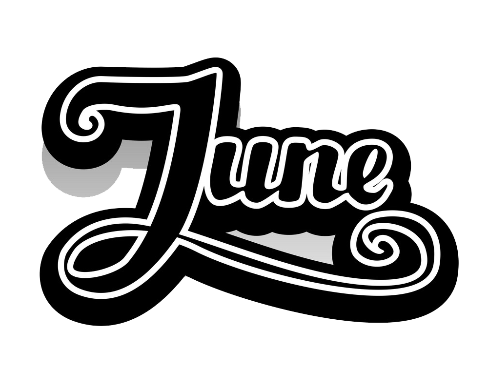 word june lettering transparent