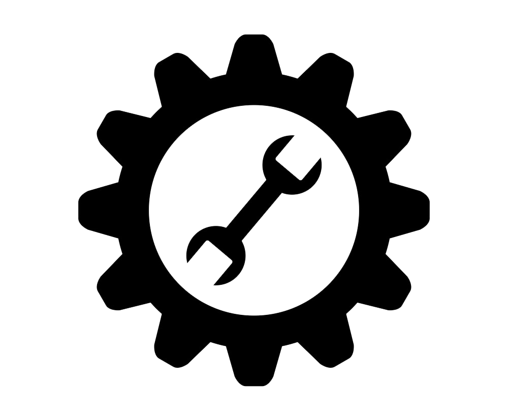 wrench and gear icon png transparent