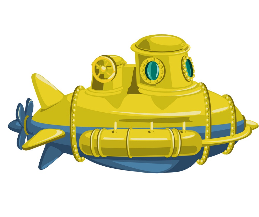 yellow and blue submarine