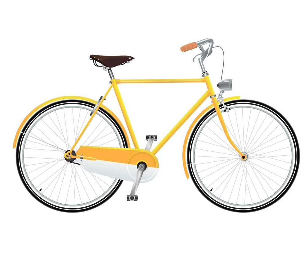 yellow bicycle png