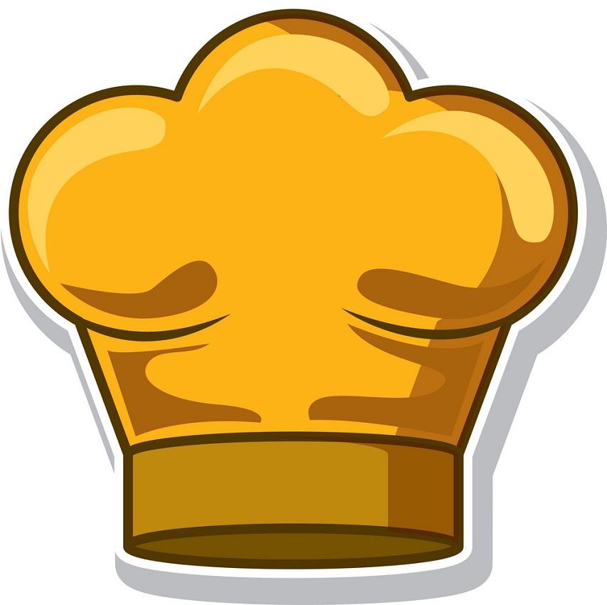 yellow chef hat sticker