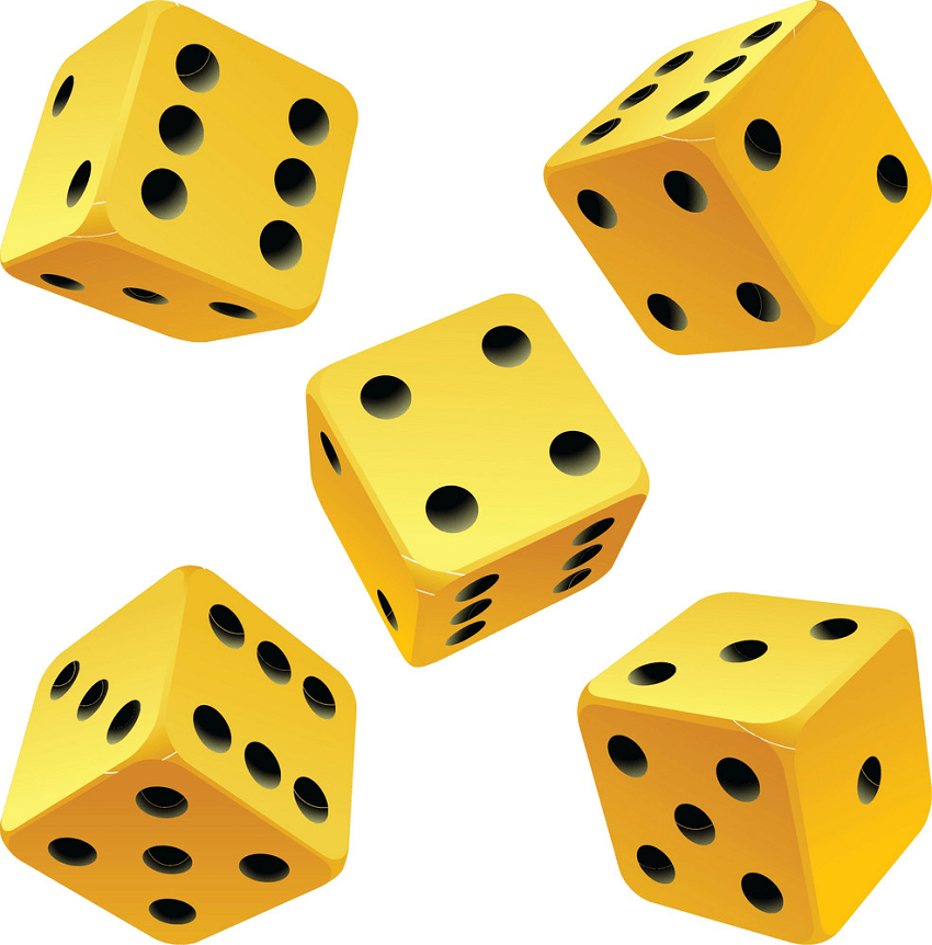 yellow dice set png