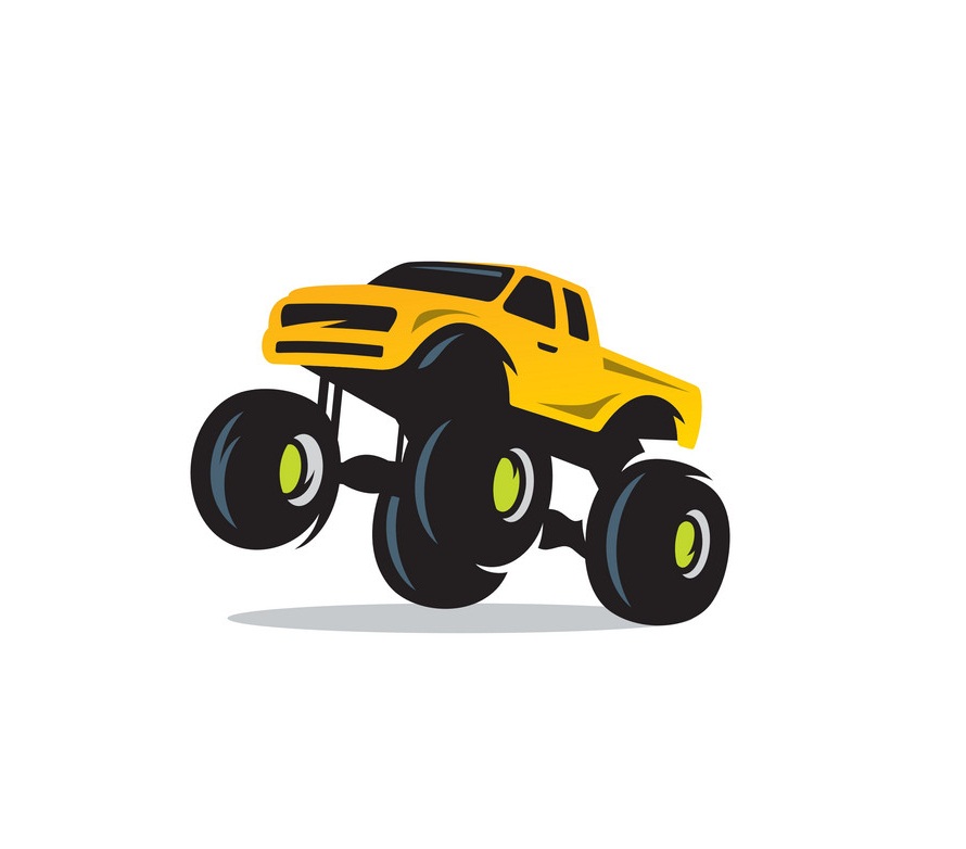 yellow monster truck icon
