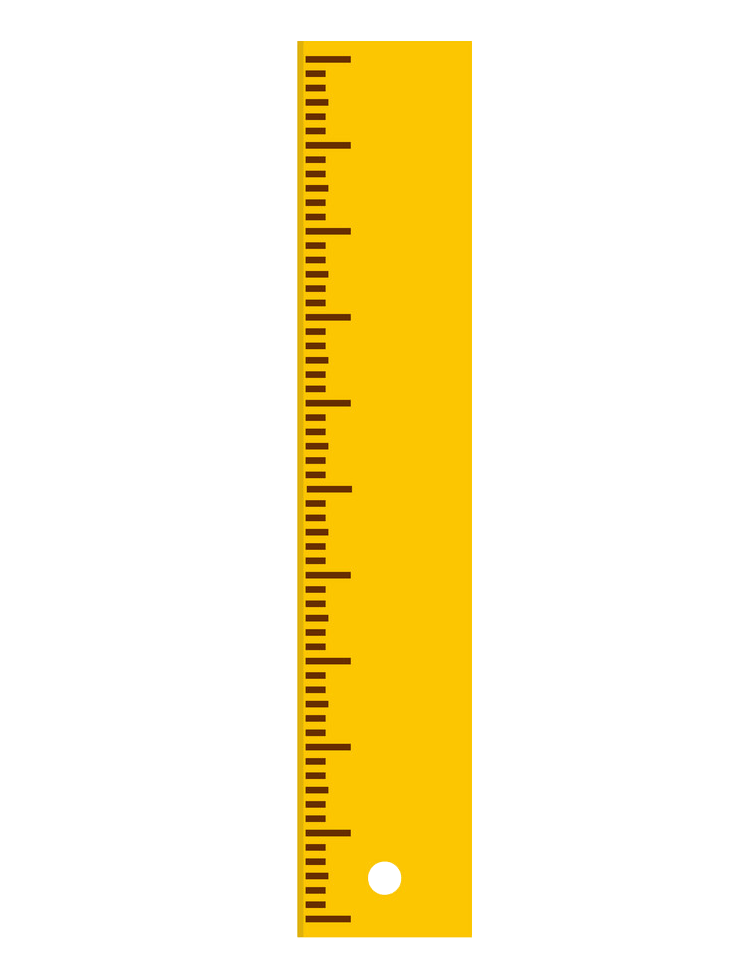 yellow ruler without numbers png transparent