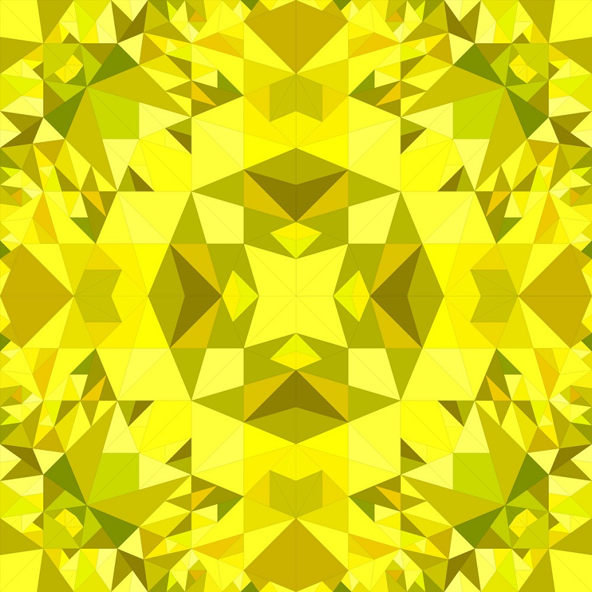 yellow seamless kaleidoscope pattern