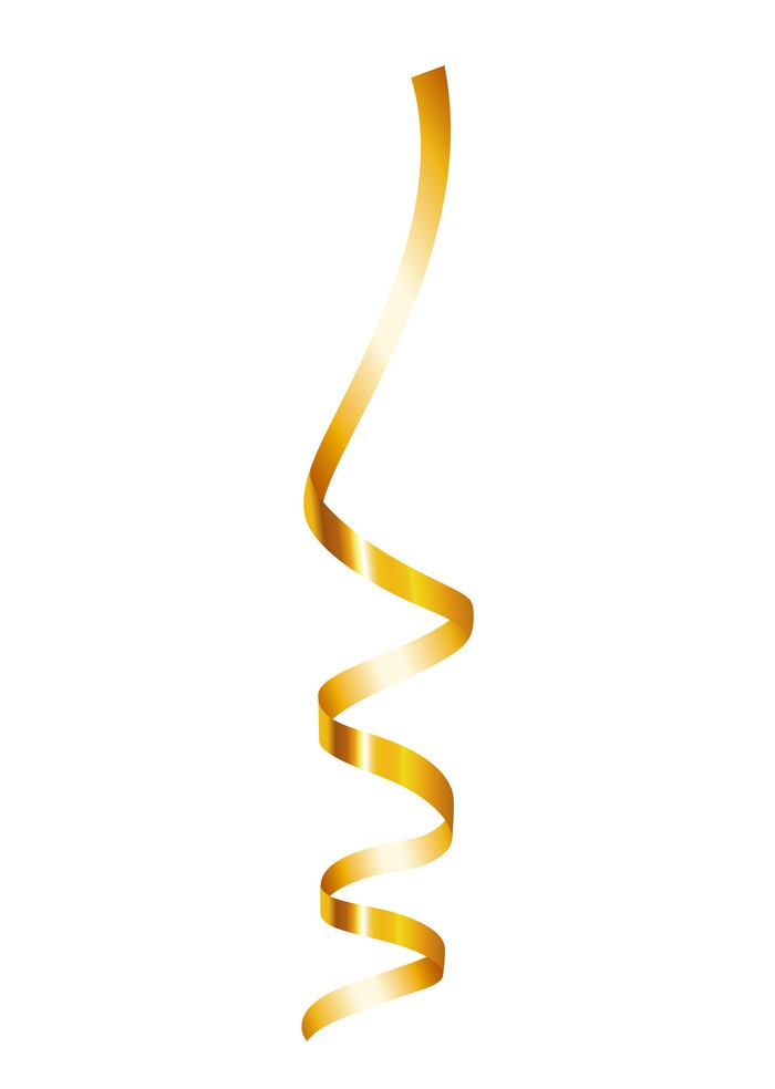 yellow serpentine ribbon