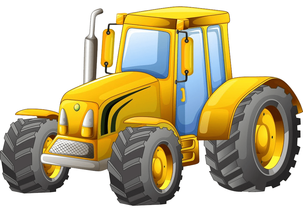 yellow tractor png transparent