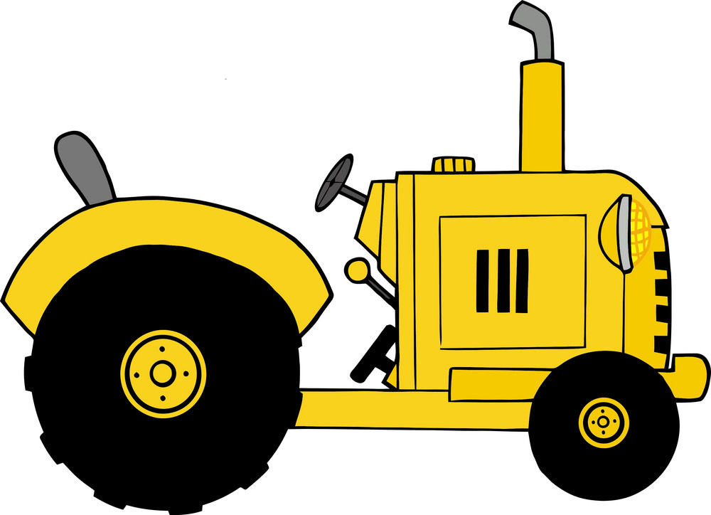 yellow tractor png