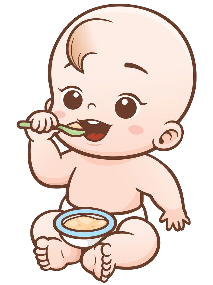 Baby eating clipart transparent
